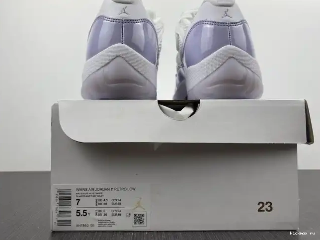 Rep Kickmax Low AH7860-101 Pure Violet Air WMNS Jordan 11 0323